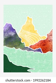 Abstract mountain landscape, natural landscape background.