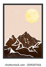 Abstract mountain landscape, natural landscape background.