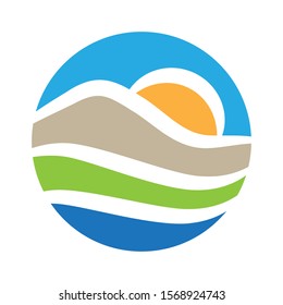 abstract mountain landscape, vector illustration 