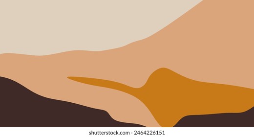 Abstract mountain landscape vector illustration