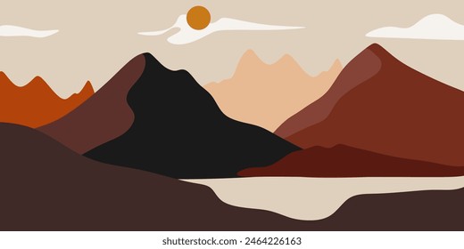 Ilustración vectorial Abstractas de montaña