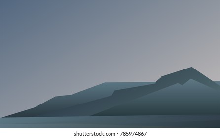 abstract mountain landscape vector illustration