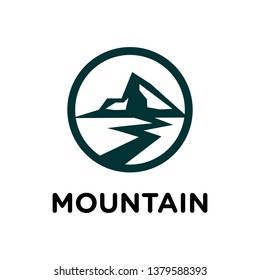 abstract mountain logo - clip art vector