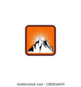 Abstract mountain logo concept for outdoor activities