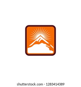 Abstract mountain logo design
