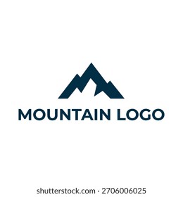 Abstract Mountain Logo Design - Adventure, Outdoors, and Peak Vector Icon