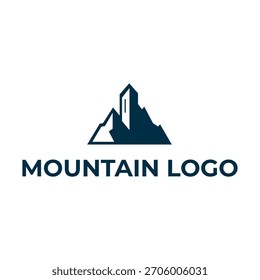 Abstract Mountain Logo Design - Adventure, Outdoors, and Peak Vector Icon