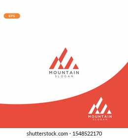 Abstract mountain logo design for company. simple shape sign