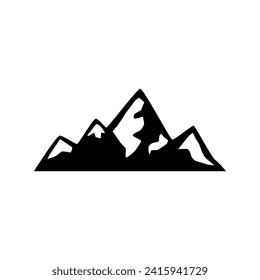 Abstract mountain logo design in flat design style