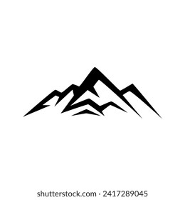 Abstract mountain logo design in flat design style