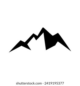 Abstract mountain logo design in flat design style