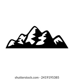 Diseño del logotipo de montaña abstracto en estilo de diseño plano