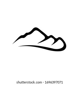 Plantilla de diseño del logotipo de montaña abstracto