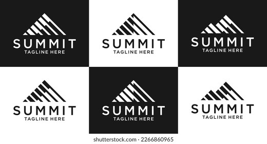 abstract mountain logo design vector illustration icon