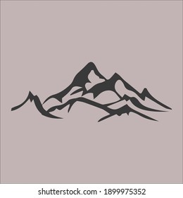 abstract Mountain logo emblem icon logo vector design