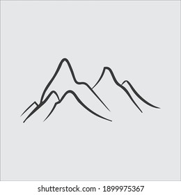 diseño vectorial del logotipo del emblema de la montaña abstracta