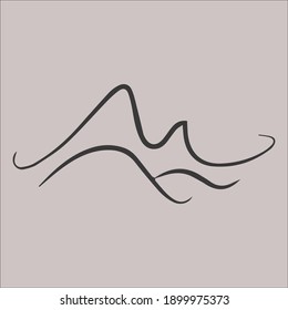 abstract Mountain logo emblem icon logo vector design