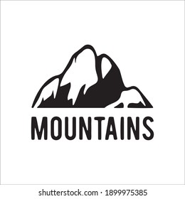 abstract Mountain logo emblem icon logo vector design