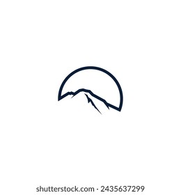 abstract mountain logo and icon