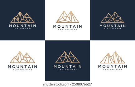 Abstract mountain logo icon vector collection	