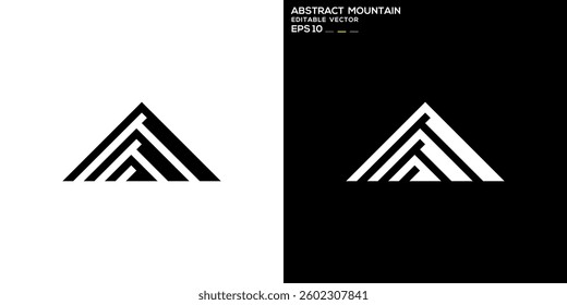 Abstract mountain logo. Landscape, hill, adventure. Icon symbol design template EPS 10.	