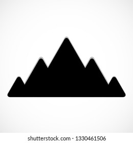 Abstract mountain logo. Mountains icon. Vector illustration