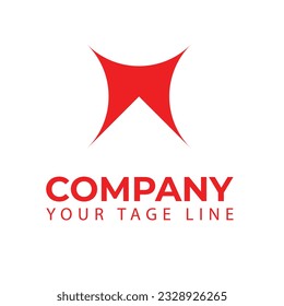 Abstract Mountain Logo. Red Mount Silhouette Geometric Triangle Shape isolated