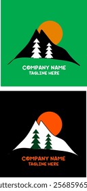 
abstract mountain logo set for commercialuse