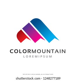 Abstract Mountain Logo Template Design Vector, Emblem, Concept Design, Creative Symbol, Icon