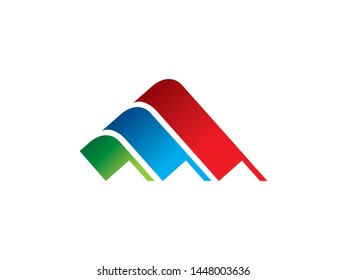 Abstract Mountain Logo Template Design Vector, Emblem, Design Concept, Creative Symbol, Icon