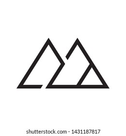 Abstract mountain logo template vector icon design