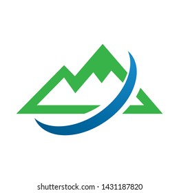 Abstract mountain logo template vector icon design