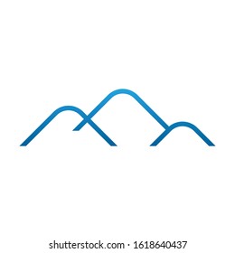 Abstract mountain logo template vector icon design