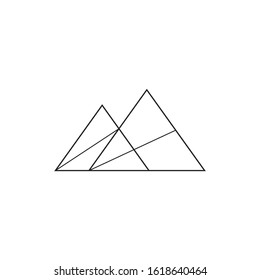 Abstract mountain logo template vector icon design