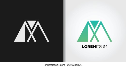 abstract mountain logo template vector art