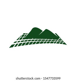 Abstract mountain logo vector nature or outdoor landscape silhouette