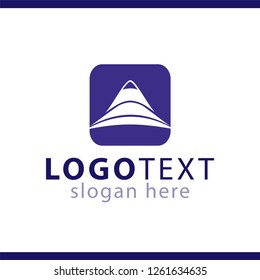 abstract mountain logo vector template