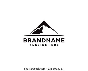 Abstract Mountain Logo.Usable for Business and Branding Logos. Flat Vector Logo Design Template Element.