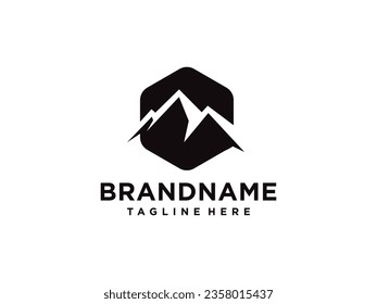 Abstract Mountain Logo.Usable for Business and Branding Logos. Flat Vector Logo Design Template Element.