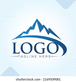 Abstract Mountain modern creative premium logo design vector template