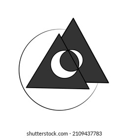 abstract mountain and moon logo mountains icon