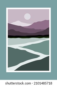abstract mountain painting, Abstract background, Premium Vector