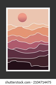 abstract mountain painting, Abstract background, Premium Vector