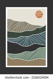 abstract mountain painting, Abstract background, Premium Vector