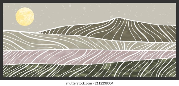 abstract mountain painting, Abstract background, Premium Vector