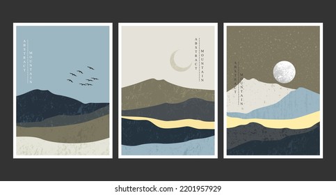 Abstrakte Bergmalerei, abstrakter Hintergrund, Premium-Vektorgrafik