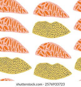 Abstract mountain pattern featuring dotted and textured designs on a white background. A modern, minimalistic vector perfect for fabric, wallpaper, branding, or creative projects