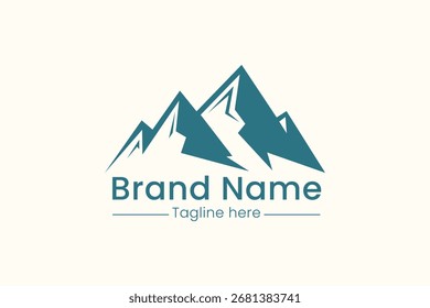 Símbolo Abstractas del logotipo de la cumbre de la montaña que representa la naturaleza de la aventura al aire libre y la escalada
