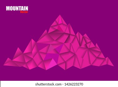 Abstract mountain in polygonal style. Mountain with triangles, vector illustration, eps 10