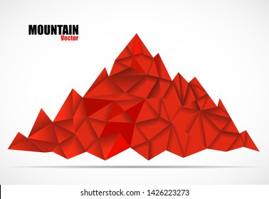 Abstract mountain in polygonal style. Mountain with triangles, vector illustration, eps 10